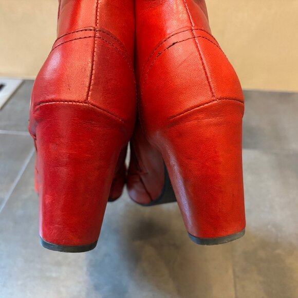 Miz Mooz Red Leather Booties - Picture 10 of 15